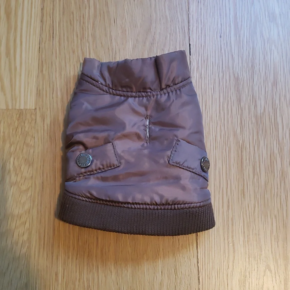 Brown Dog Jacket with Fleece Lining